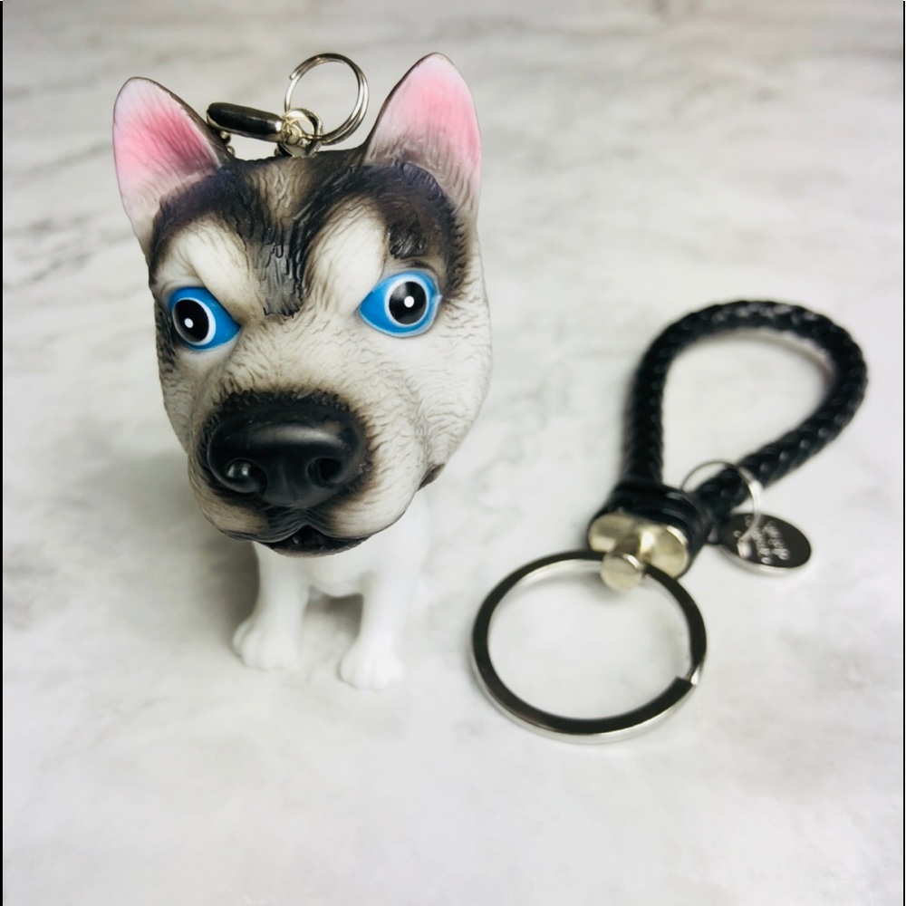 New! Alaskan Malamute Keychain Bag Charm Keyfob